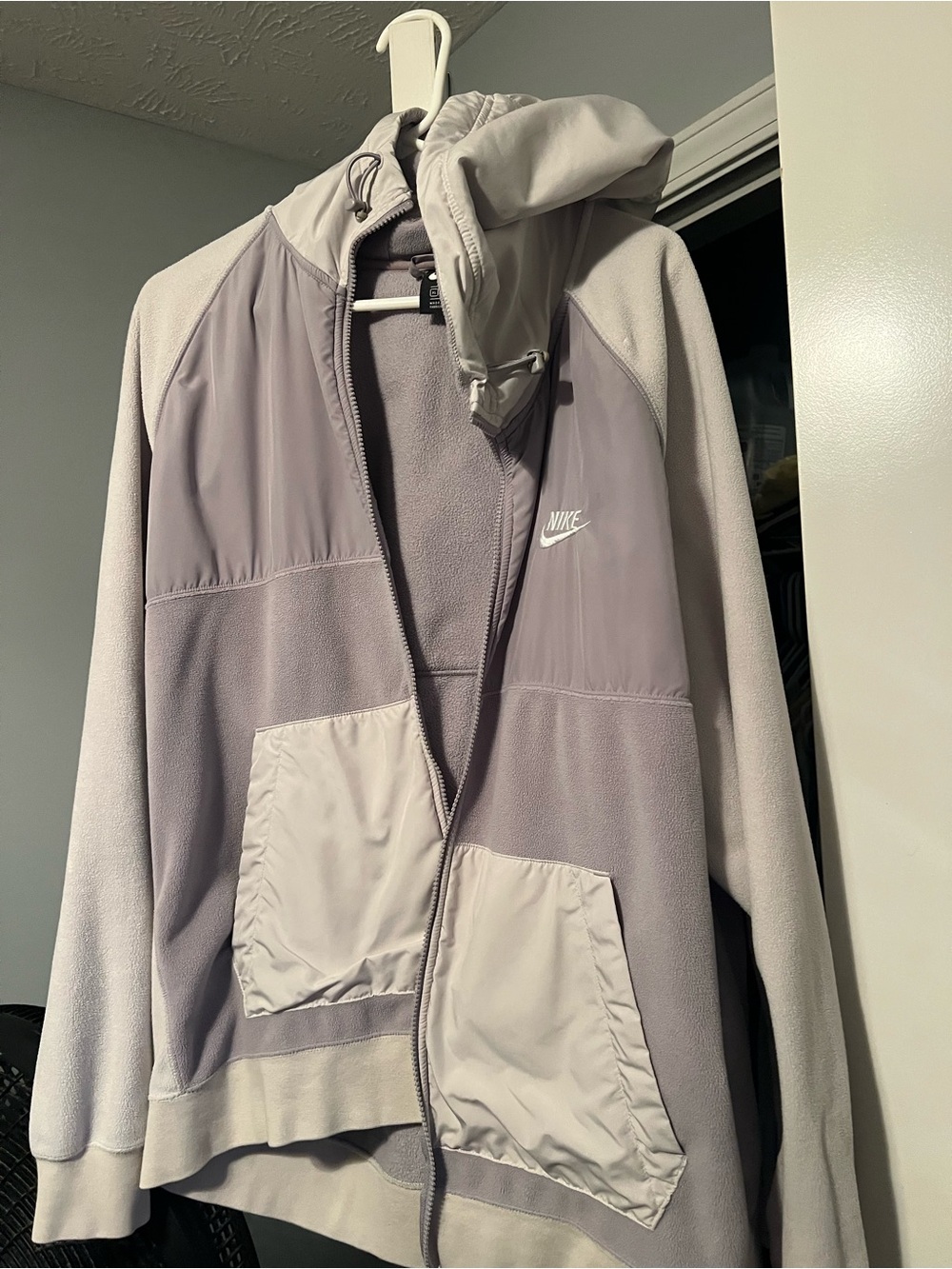 Nike Mens Light Gray Hooded Jacket XL
